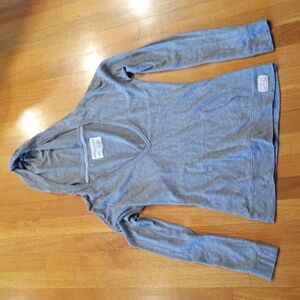 Y2K Aeropostale V Neck Long Sleeve Juniors Hooded Top Medium